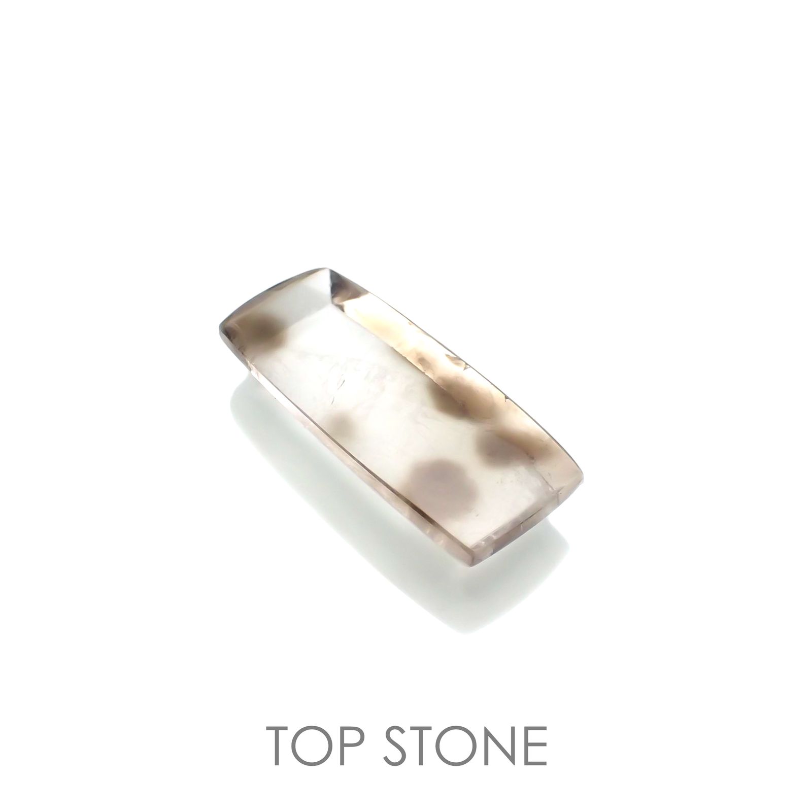 ダルメシアンクォーツ(宝石名ラジエーション・ダメージ・クォーツ) ブラジル産 14.05ct 識別済[210812887]25×10.8mm前後