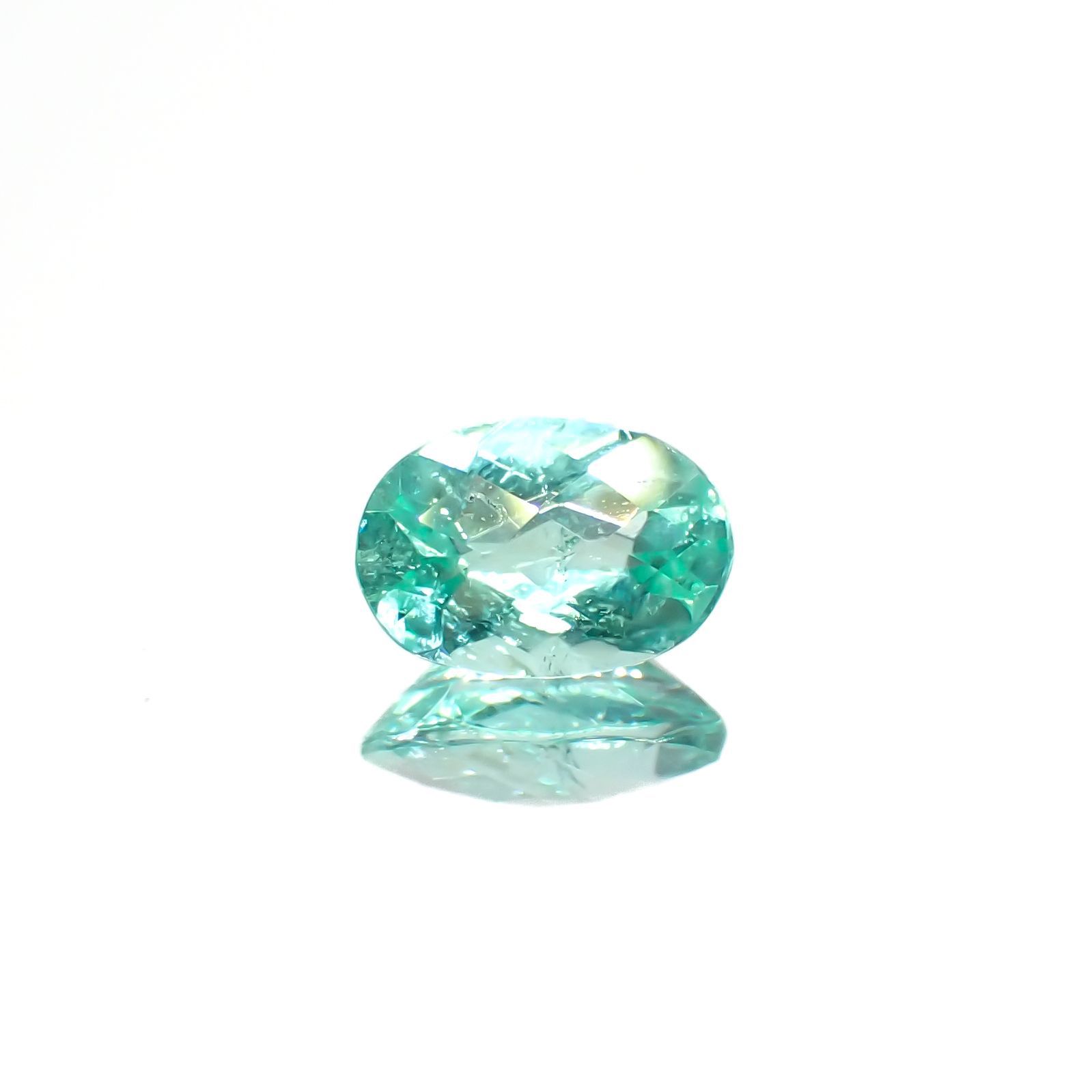 ◇チェッカーカット◇パライバトルマリン モザンビーク産 0.48ct[230220477]6.1x4.2mm前後