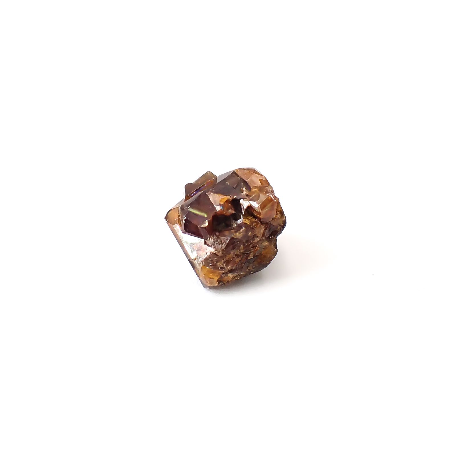 レインボーガーネット原石2個セット 日本・奈良県産 15.39ct(2pcs合計) / 10.0-11.2x9.0-9.3mm前後 [260432080]