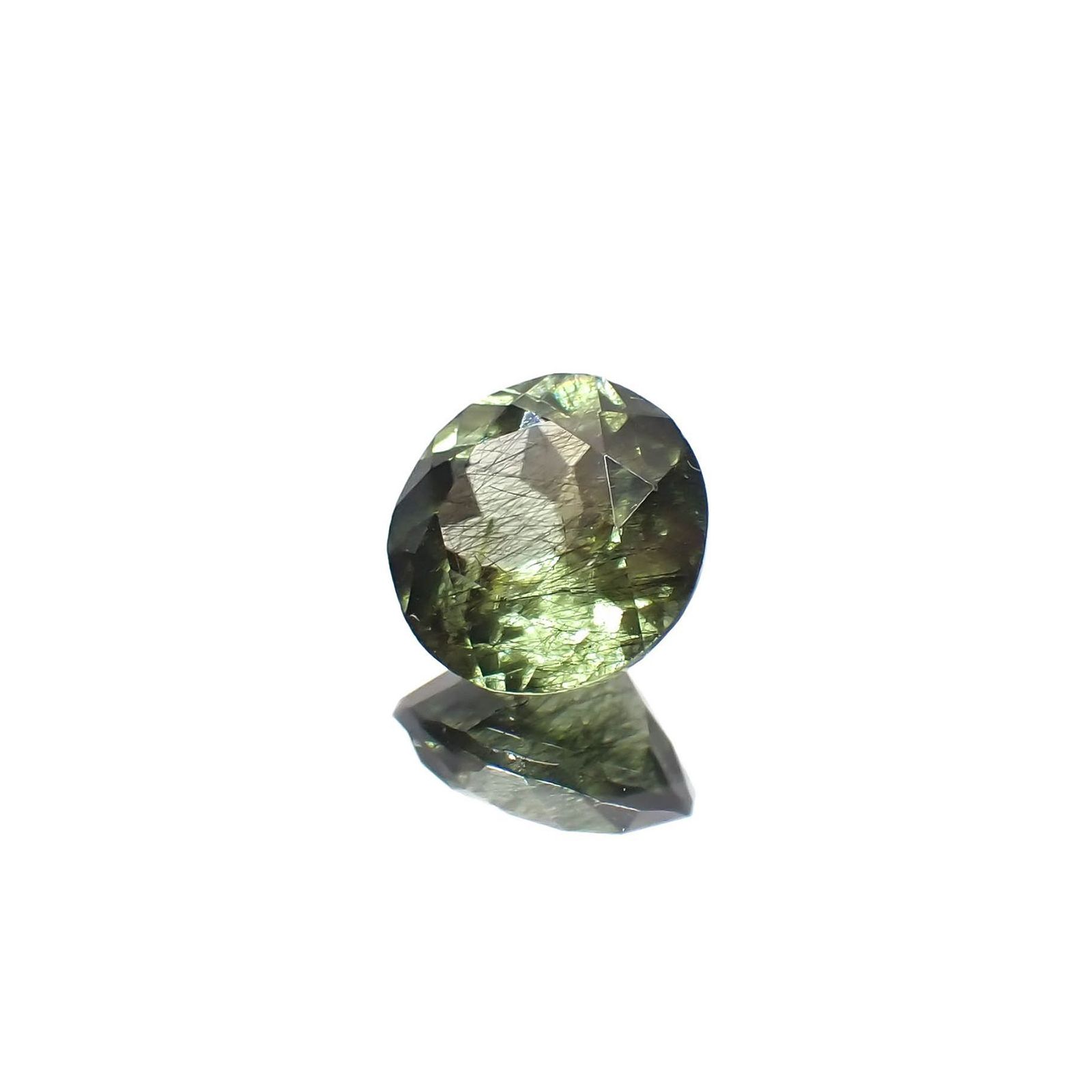 ルドウィジャイトインペリドット パキスタン産 1.48ct / 7.3x7.1mm前後 [260419512]
