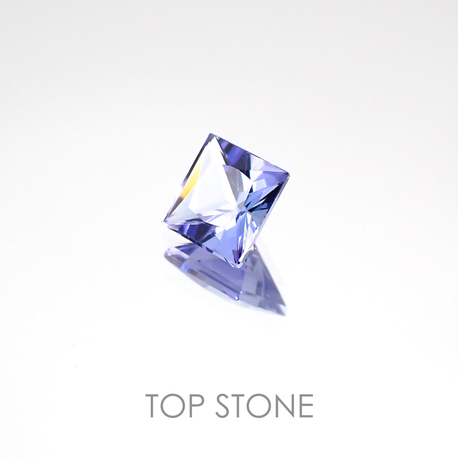 ◇プリンセスカット◇タンザナイト(宝石名タンザナイト) タンザニア産 0.41ct 識別済[20117203]4.3×4.3mm前後