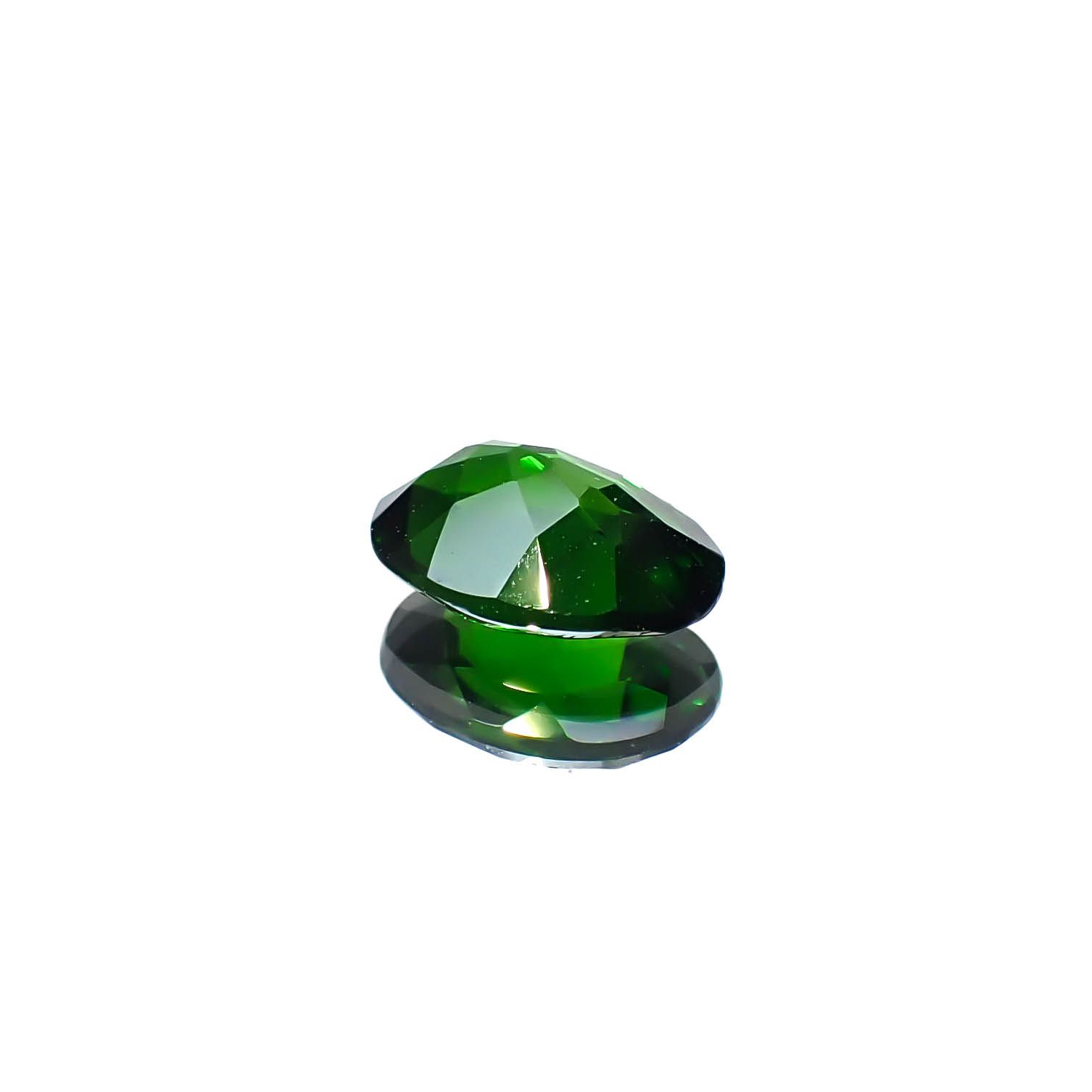 クロムダイオプサイド(宝石名クロム・ダイオプサイド)ロシア産 0.78ct 識別済[250430274]7.1x5.1mm前後