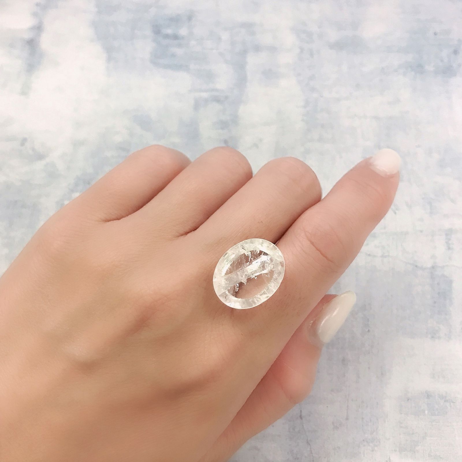 マニフェストインクォーツ ブラジル産 16.85ct [220716787]18.5x15.1mm前後