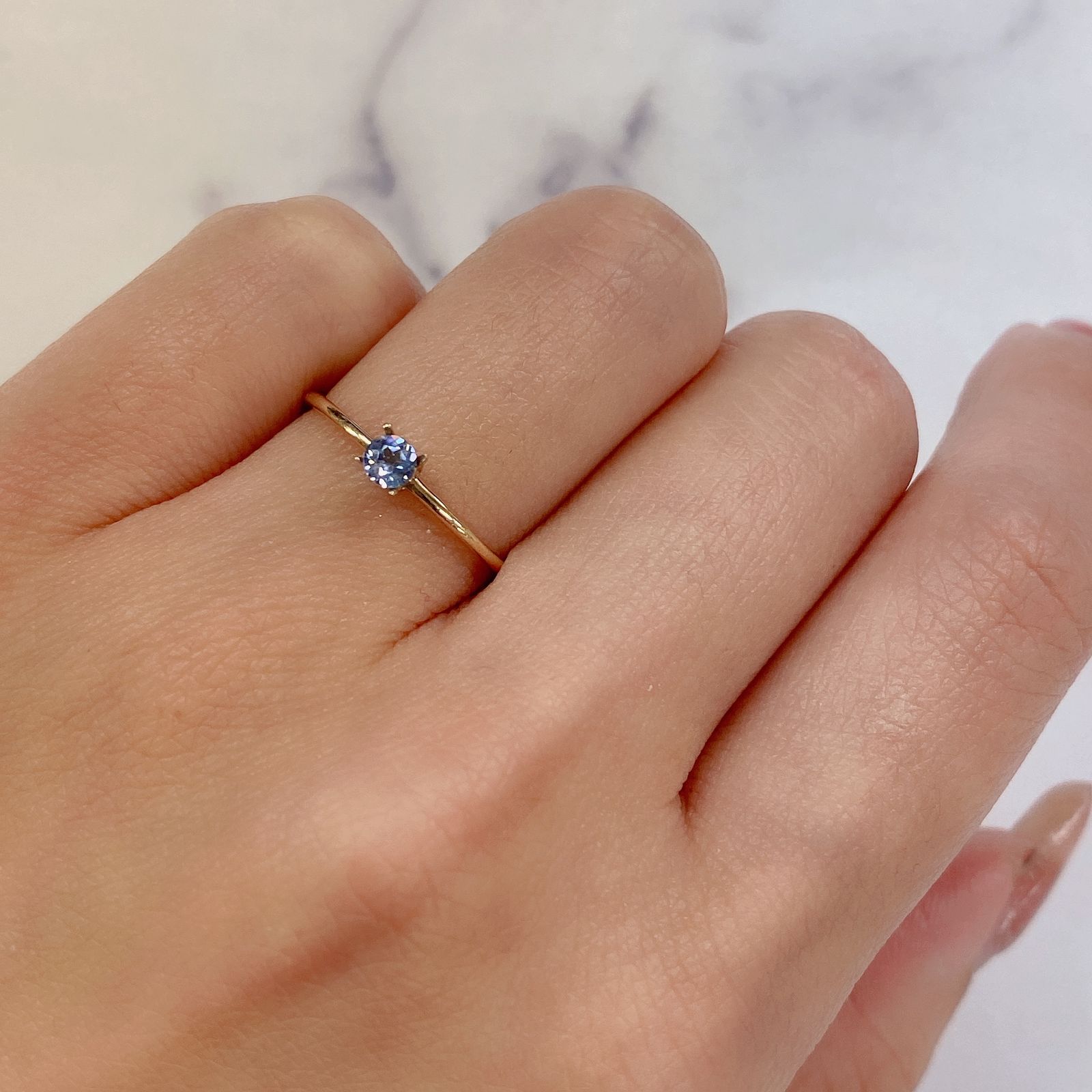 ベニトアイト(宝石名ベニトアイト) アメリカ・カリフォルニア産 0.16ct 識別済[210712170]3.2×3.2mm前後