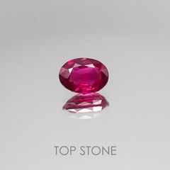 ルビー 非加熱(宝石名ルビー) ミャンマー・モゴック産 0.67ct 識別済[20052366]5.9×4.3mm前後