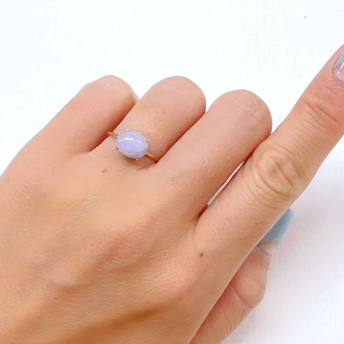 ラベンダー翡翠 ビルマ産 1.68ct[240628395]8.7x6.9mm前後