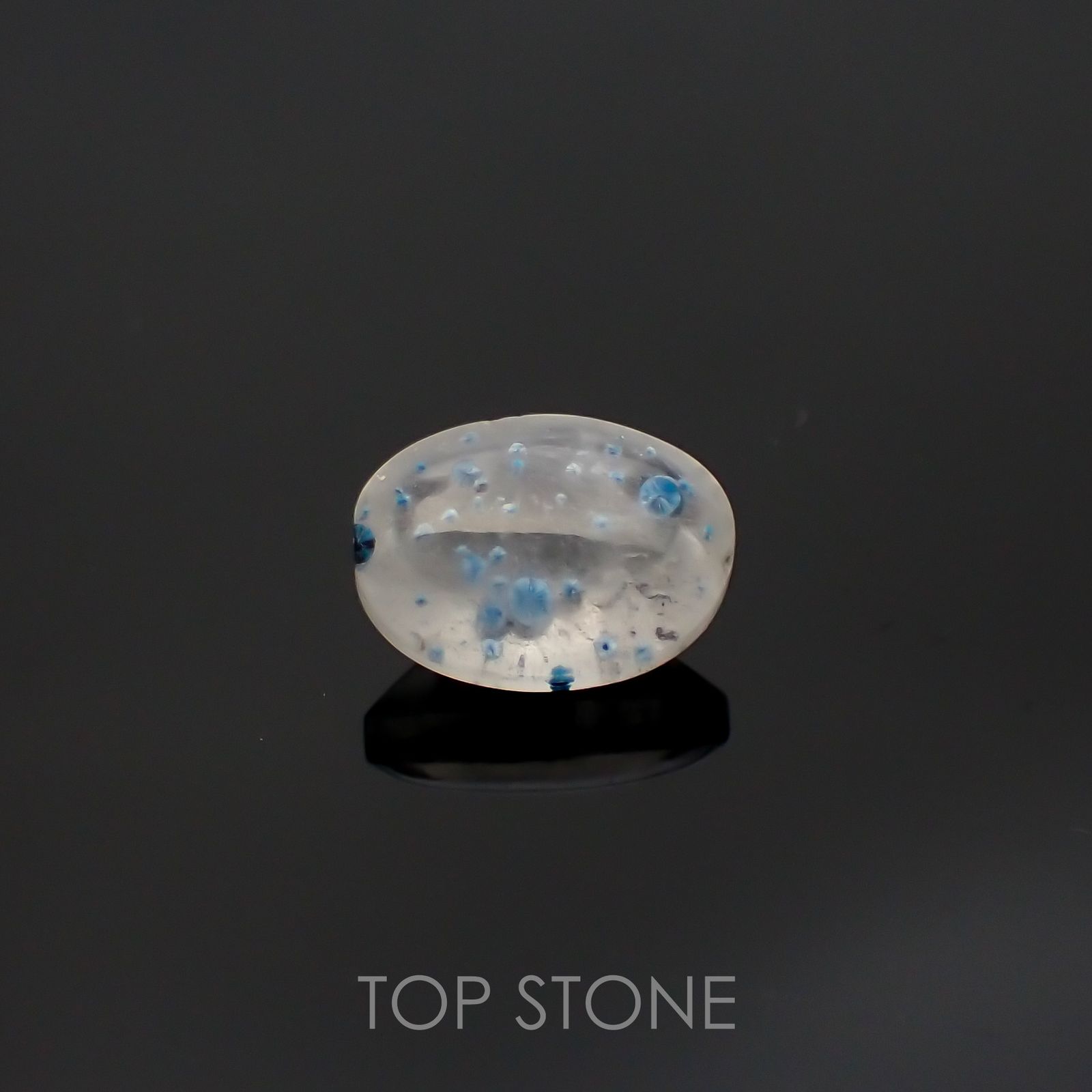 ◇バフカット◇パライバクォーツ ブラジル産 2.64ct[220115029]10.3x7.6mm前後
