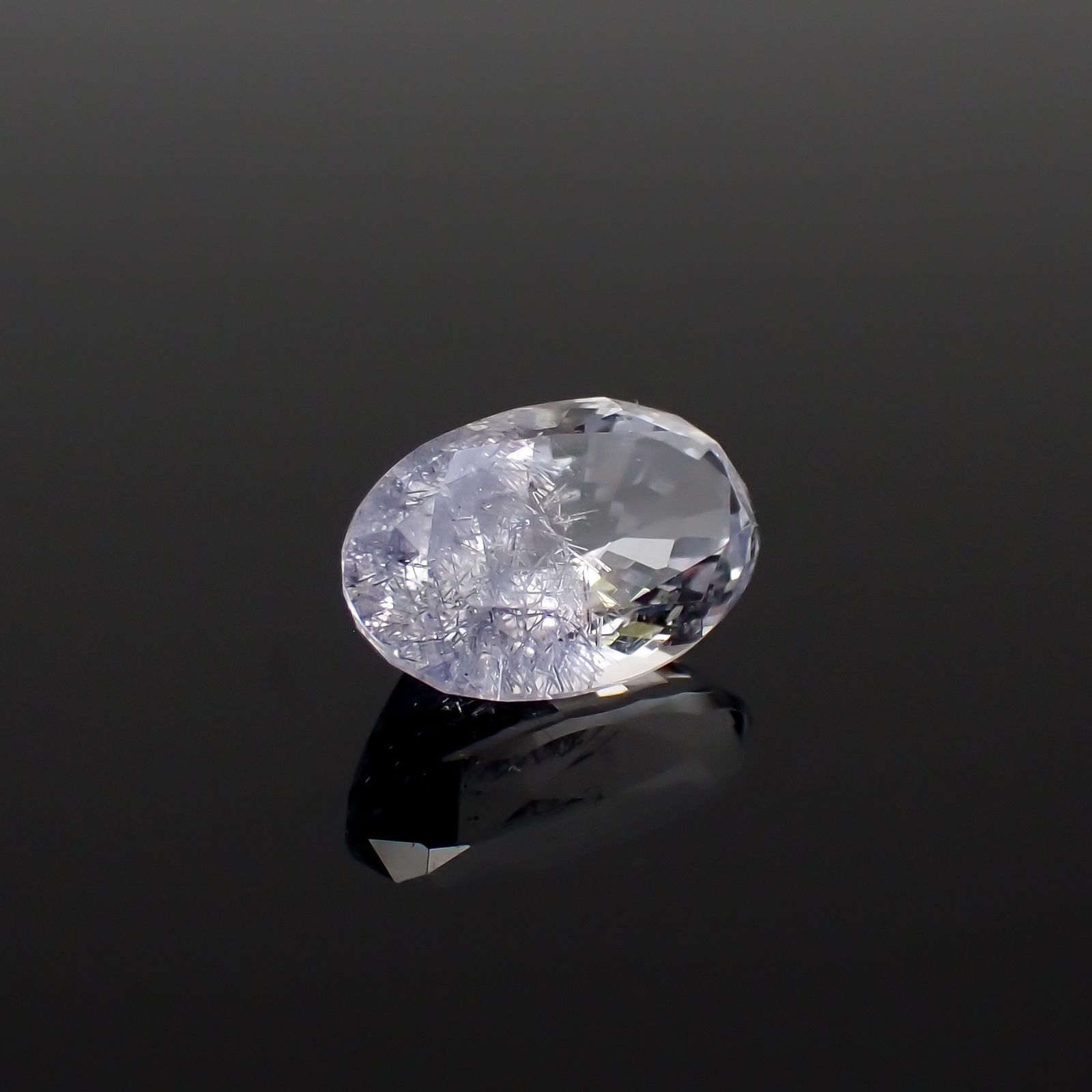 デュモルチェライトインクォーツ ブラジル産 1.48ct[231023582]9.3x5.9mm前後