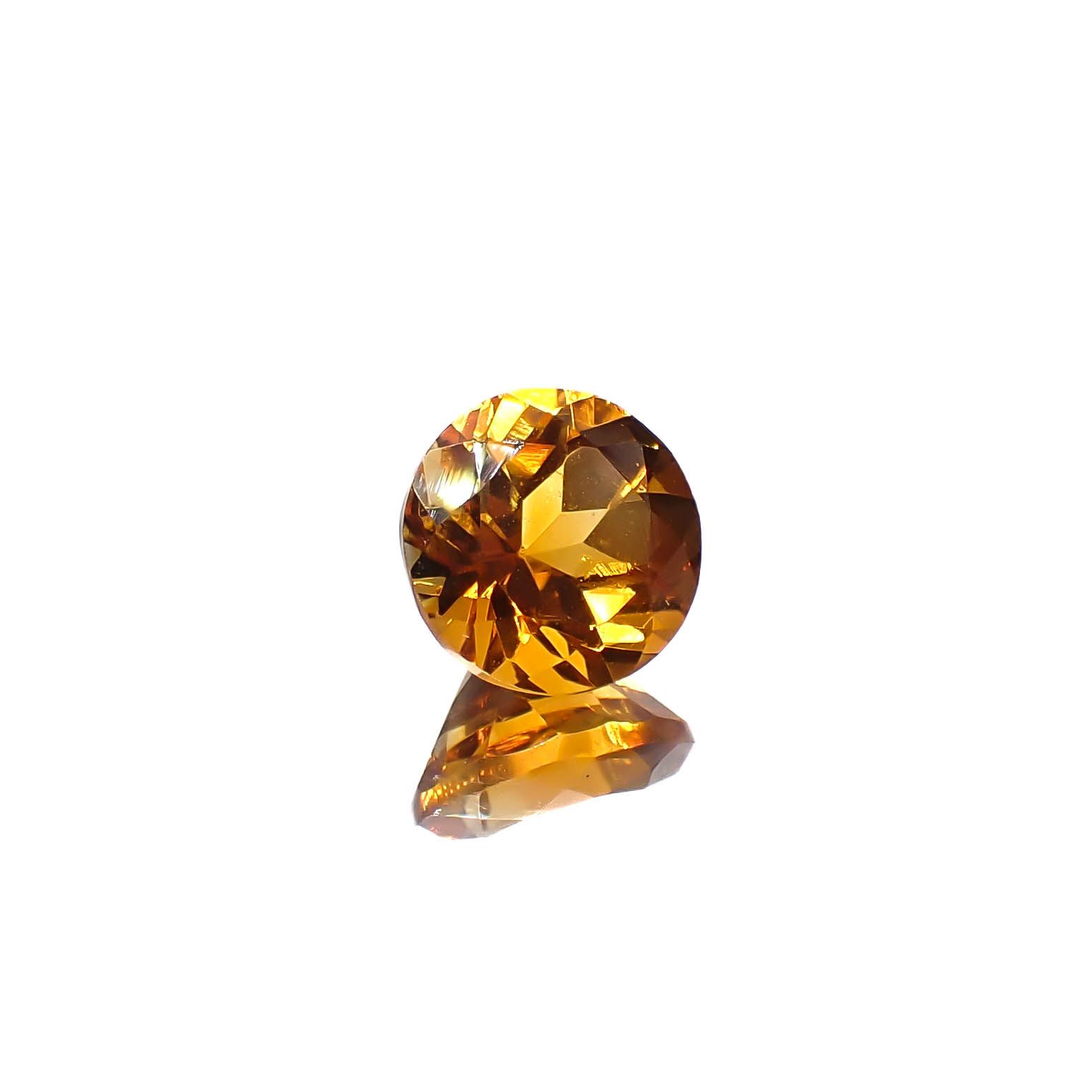 マデイラシトリン ブラジル・ミナスジェライス州産 1.29ct [250630574]7.1x7.1mm前後