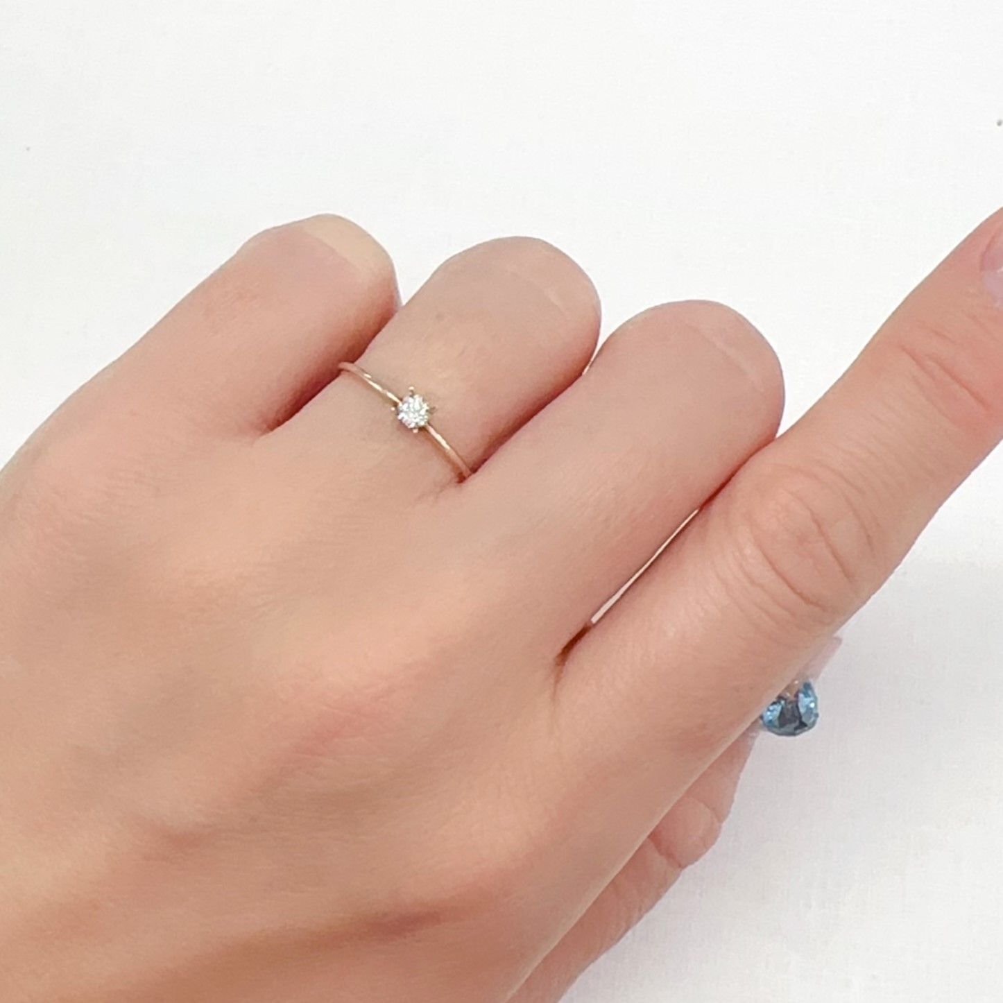 ◇オクタゴンカット◇ダイヤモンド 0.12ct[240427032]3x2.9mm前後