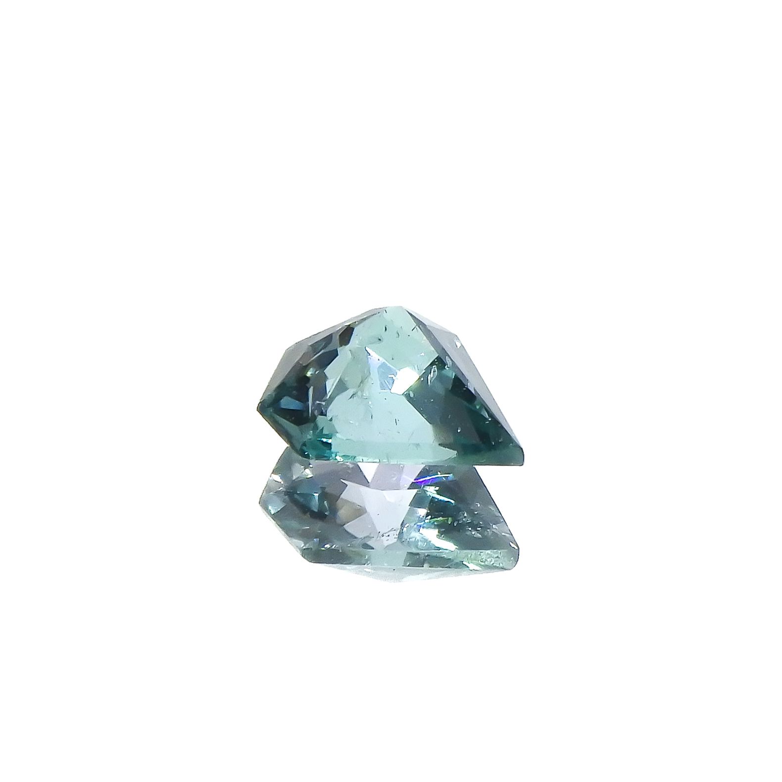 ◇カスタムカット◇ブルーグリーンコーネルピン タンザニア産 0.32ct[231224504]5.4x4.7mm前後