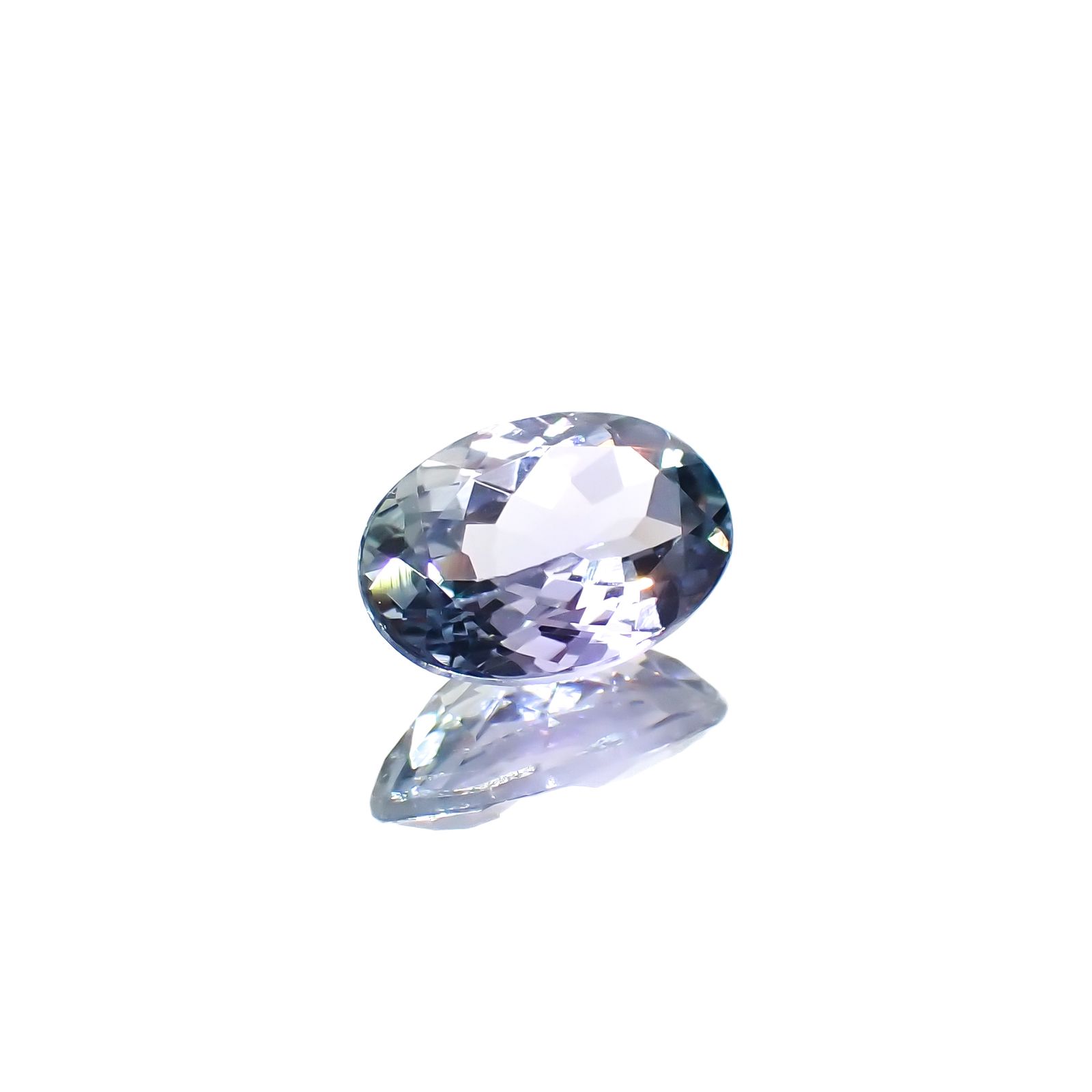バイカラータンザナイト(宝石名タンザナイト/ゾイサイト)タンザニア産 1.18ct 識別済[230923506]8.2x5.6mm前後