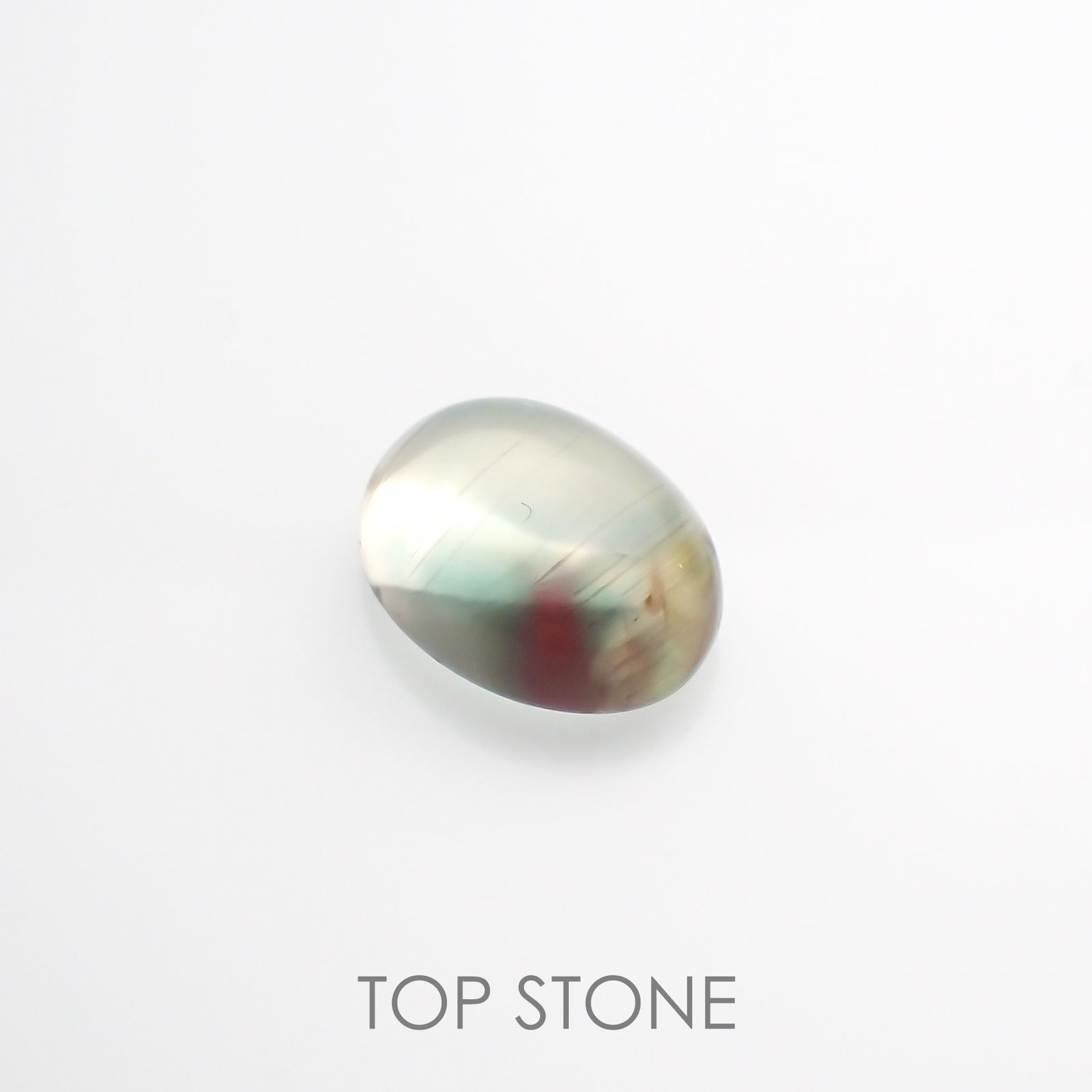 バイカラーアンデシン(宝石名アンデシン)チベット産 1.45ct 識別済[220114689]8x6.1mm前後
