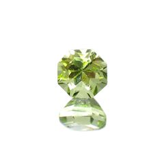 ◇オクタゴンカット◇ペリドット(宝石名ペリドット) パキスタン産 0.41ct 識別済[250913108]4.1×4mm前後
