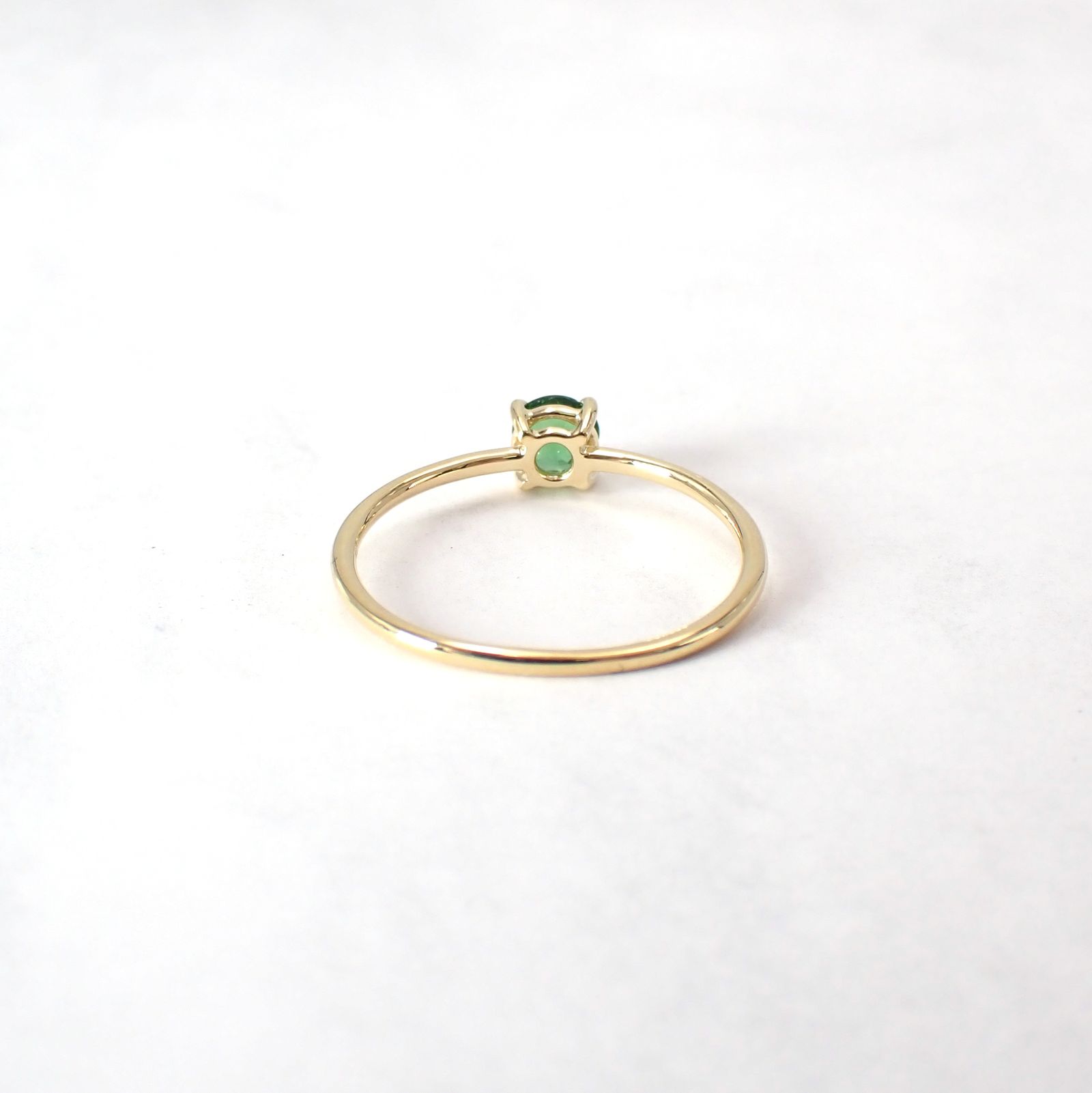 リング空枠：石留め▶クロムトルマリン（お客様製作例）