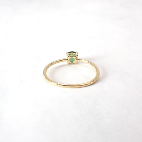 リング空枠：石留め▶クロムトルマリン（お客様製作例）