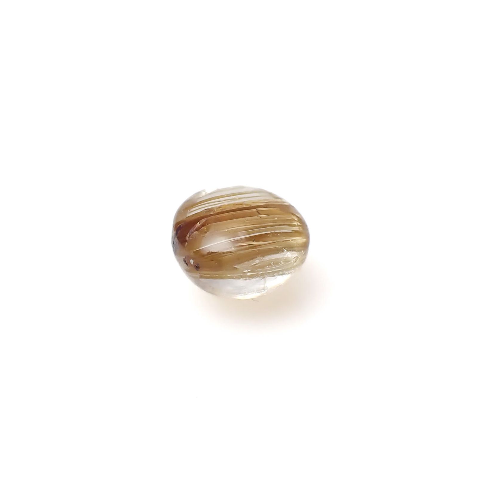 ルチルクオーツキャッツアイ ブラジル産 2.60ct[240427340]7.8x7.8mm前後