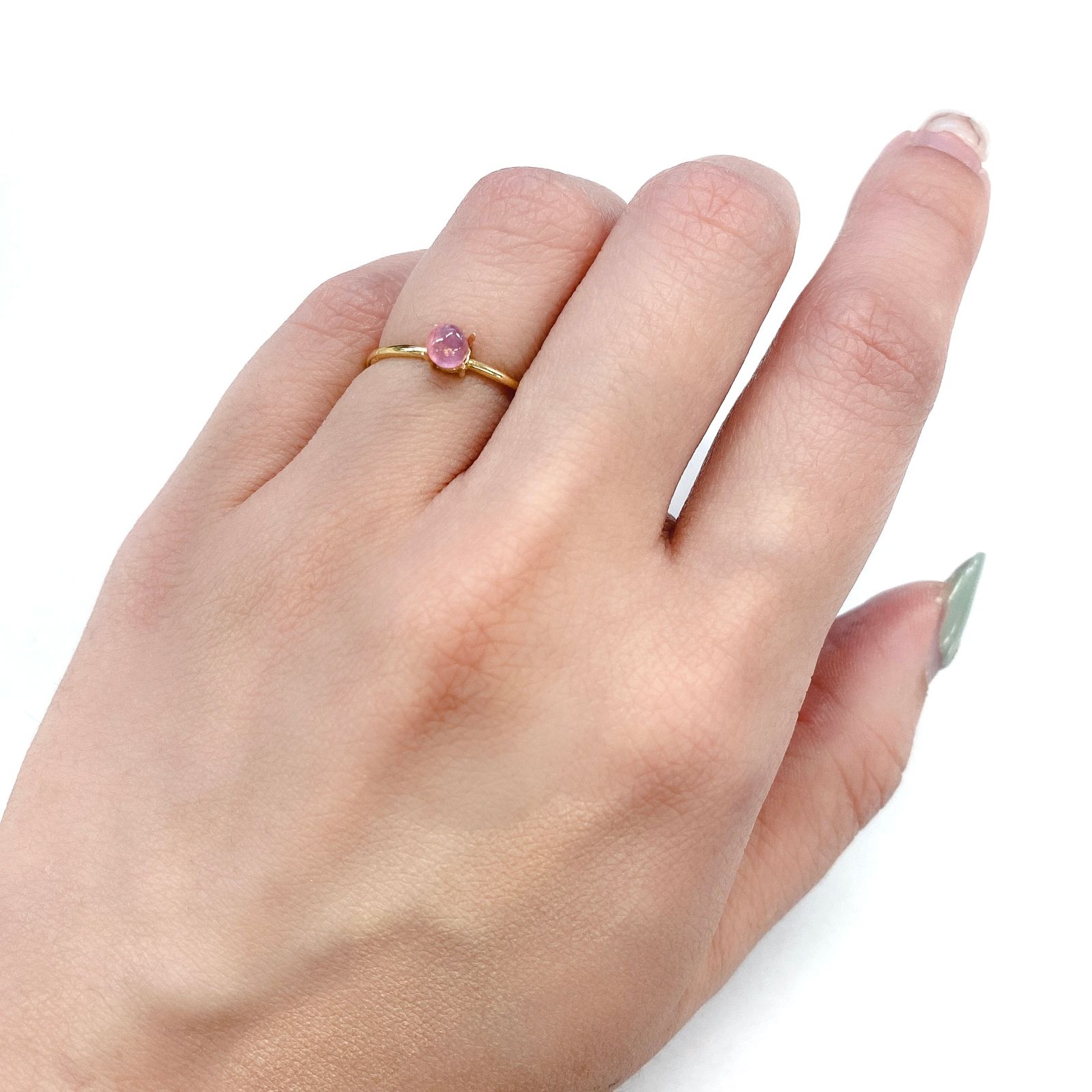 ペツォッタイト(ラズベリル) マダガスカル産 ルース 0.33ct[210410671]4×4mm前後