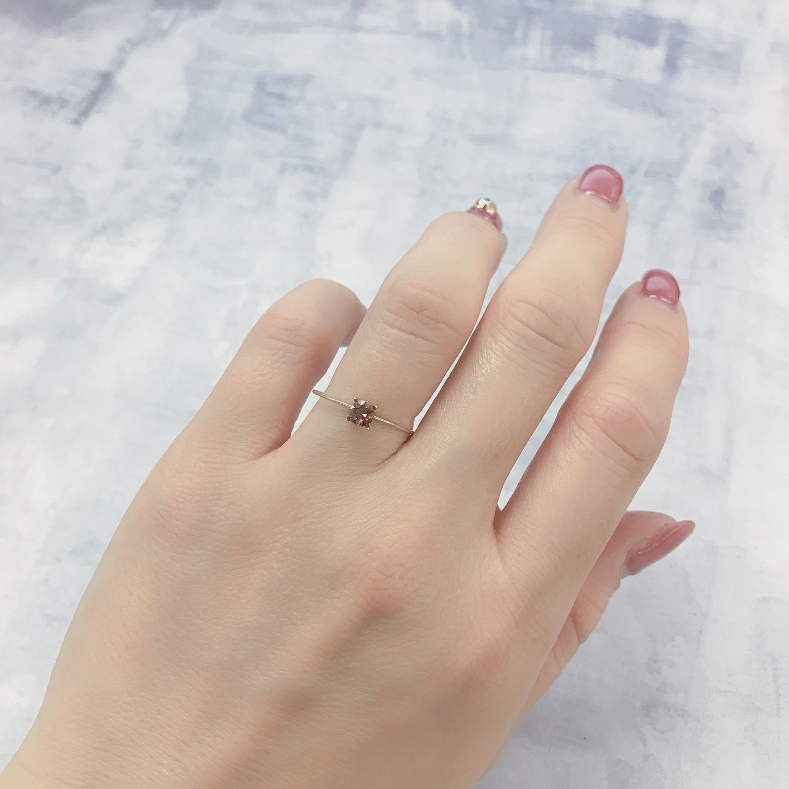 ◇オクタゴンカット◇ピンクジルコン(宝石名ジルコン)スリランカ/カンボジア産 0.43ct 識別済[220114929]3.9x3.8mm前後