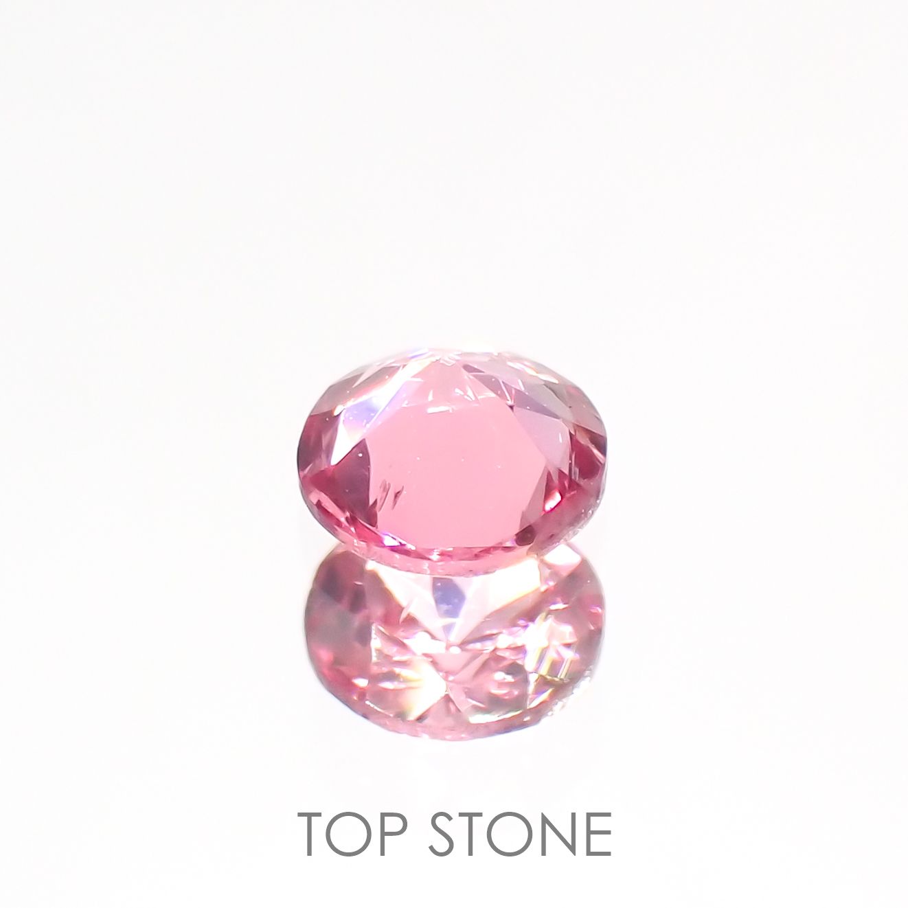 ホットピンクスピネル(宝石名ピンク・スピネル) タンザニア産 0.25ct 識別済[210912586]3.9×3.9mm前後