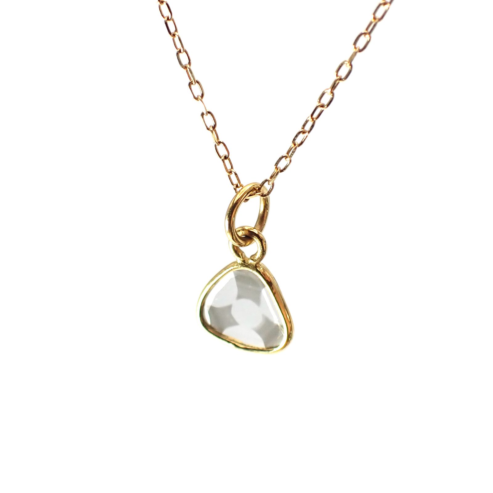 ◇K18仕様◇トラピッチェスライスダイヤモンド ペンダントトップ/チャーム(※チェーン別売り) 0.91ct / 6.5x6.6mm前後 [250430225]