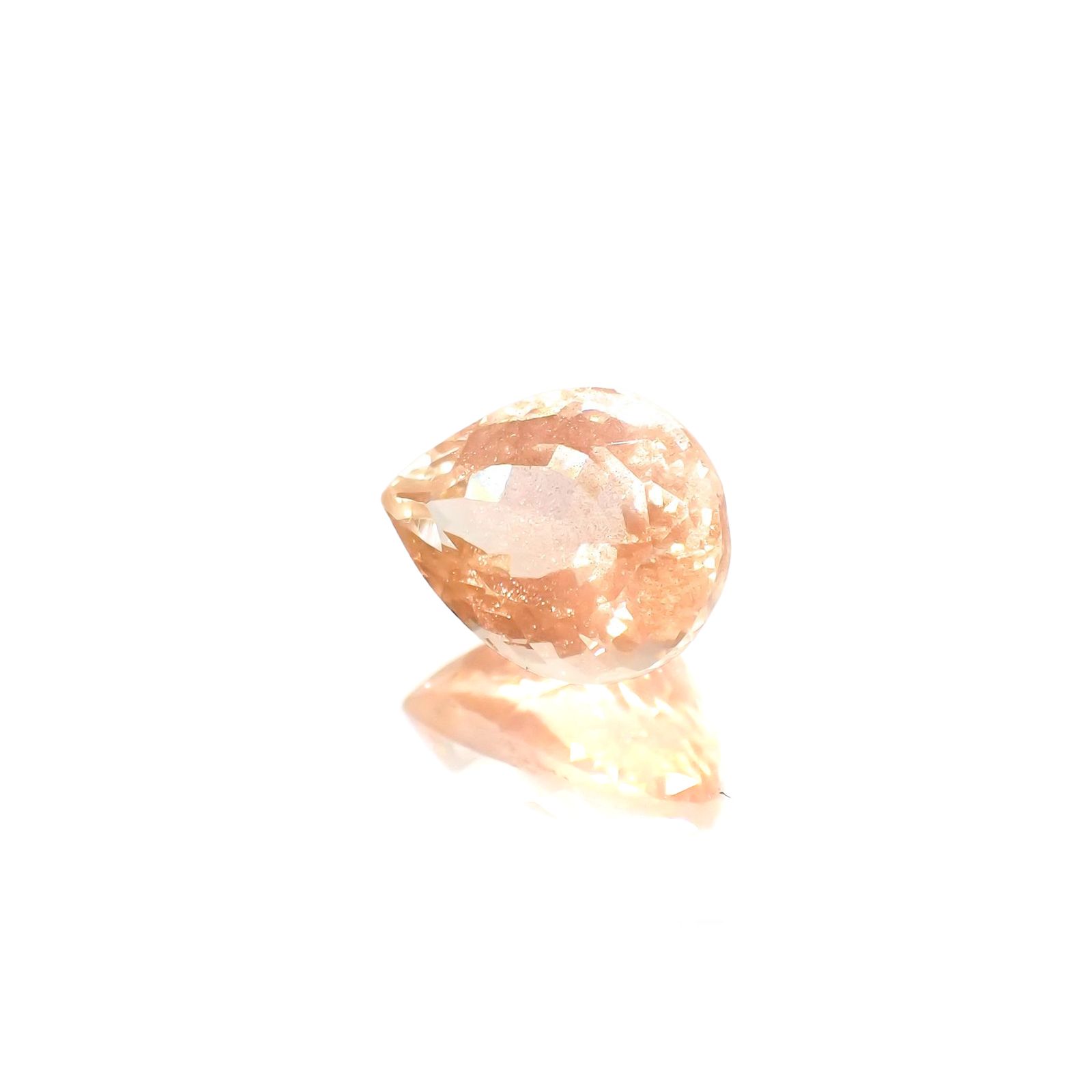 オレゴンサンストーン(宝石名ラブラドライト)アメリカ・オレゴン州産 識別済 2.52ct / 9.9x7.8mm前後 [220114656]