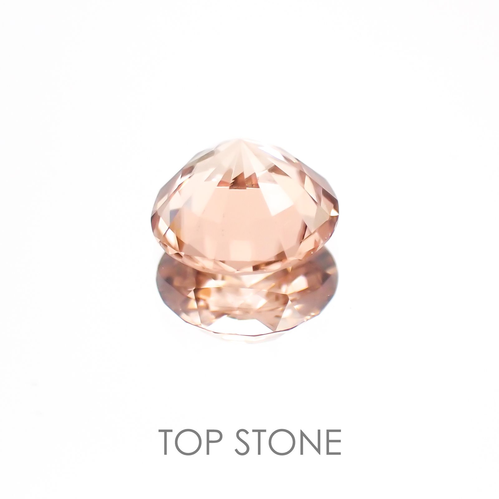 オレンジジルコン(宝石名ジルコン) スリランカ/カンボジア産 1.07ct 識別済[20128046]6.1×6.1mm前後