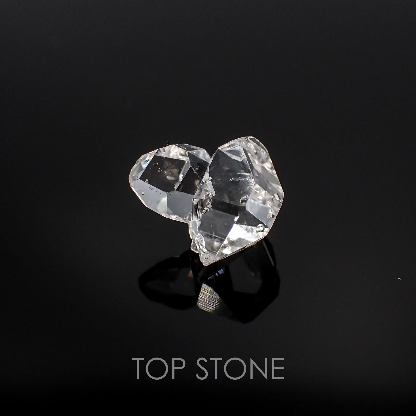 ハーキマーダイヤモンド アメリカ産 原石・結晶 3.64ct[20117545]10.2×11.3mm前後
