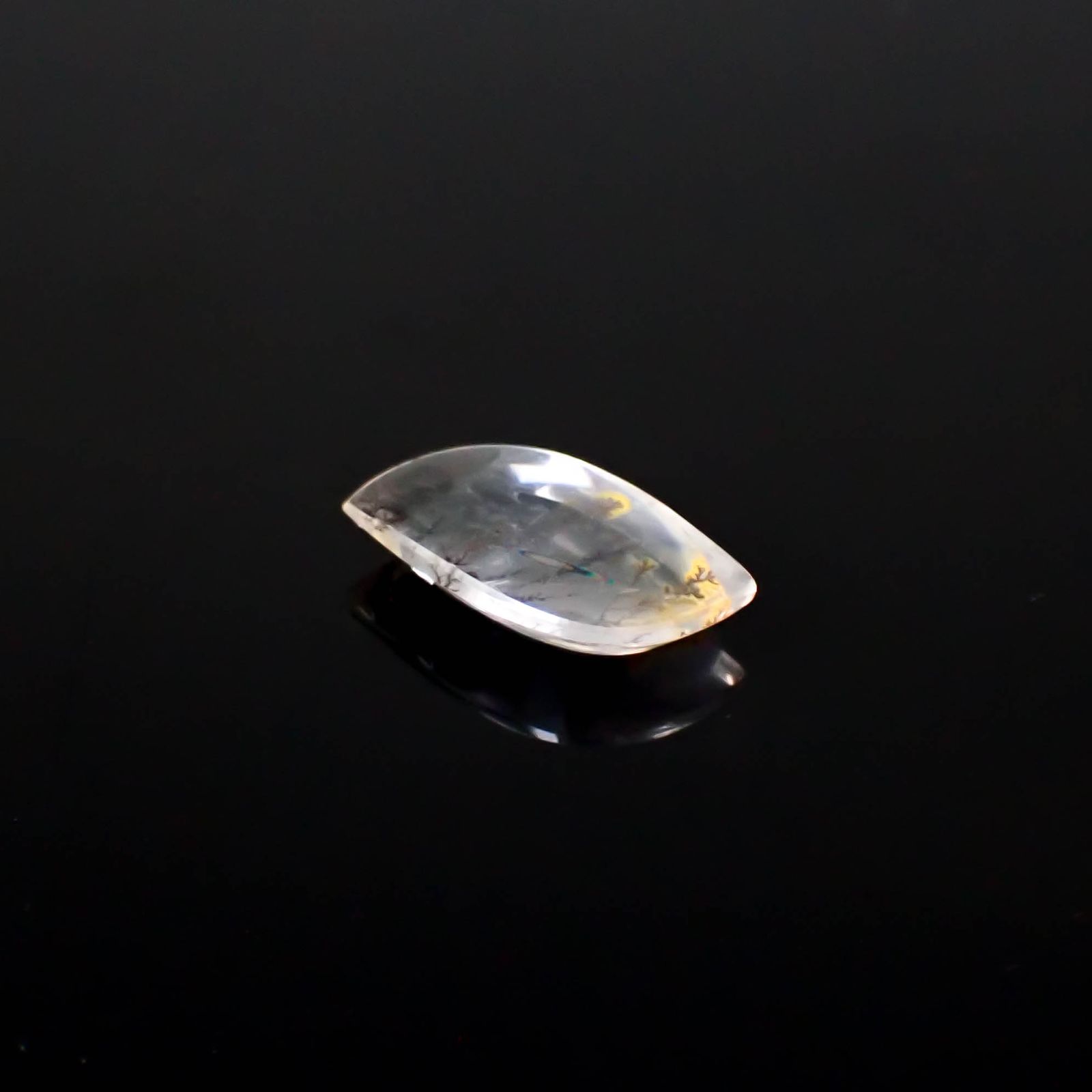 ◇フリーフォーム◇デンドリチッククォーツ ブラジル産 3.74ct [250330086]14.6x8.6mm前後