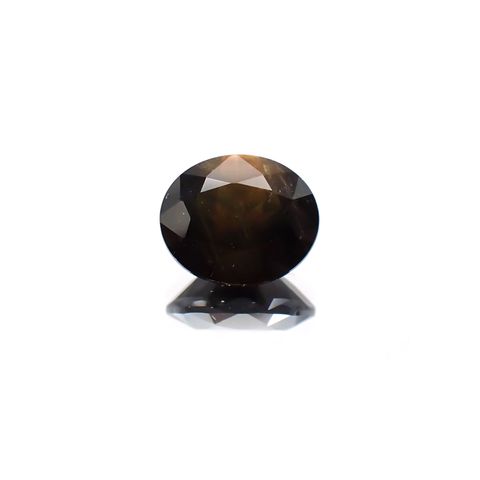 ゴールドシーンサファイア 非加熱(宝石名シーン・サファイア)  ケニア産 1.954ct ソ付(彩珠)[250310224]8.2×6.8mm前後
