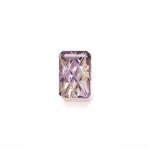 ◇甲州貴石切子Plus Three◇アメトリン カード付き ブラジル産 4.19ct[240628258]12.5x8.5mm前後