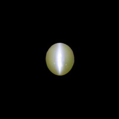 クリソベリルキャッツアイ(宝石名クリソベリル・キャッツアイ) スリランカ産 1.100ct ソ付(彩珠)[210711490]6.2×5.4mm前後