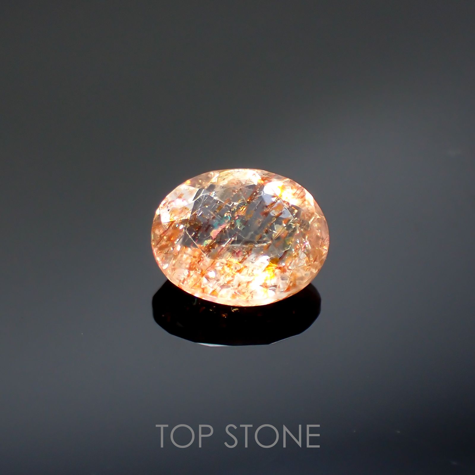 イリュージョンサンストーン インド産 2.35ct[220114211]10x8mm前後
