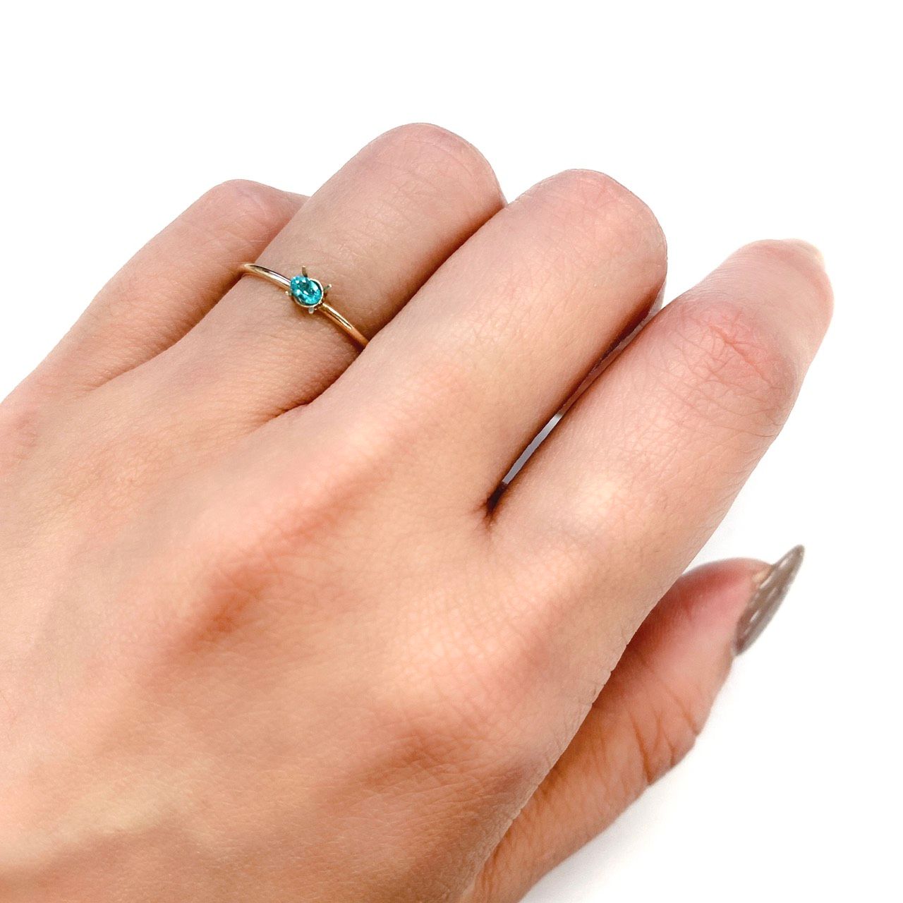 パライバトルマリン ブラジル産 ルース 0.056ct[210510887]3×2mm