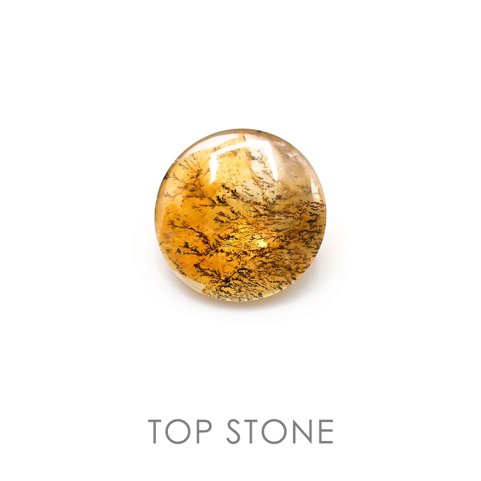 デンドリチッククォーツ ブラジル産 ルース 6.94ct[20084957]13.9×13.9mm前後