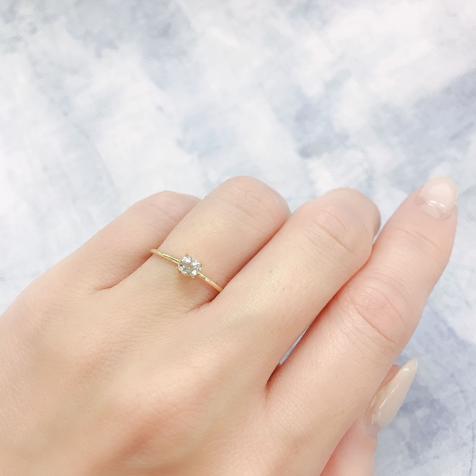リューコガーネット(宝石名ホワイト グロッシュラー・ガーネット)ビルマ産 0.32ct 識別済[220616325]4.3x3.5mm前後
