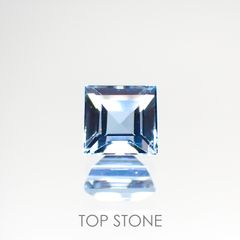 アクアマリン サンタマリアカラー(宝石名アクアマリン) モザンビーク産 0.71ct 識別済[210912600]4.9×4.8mm前後