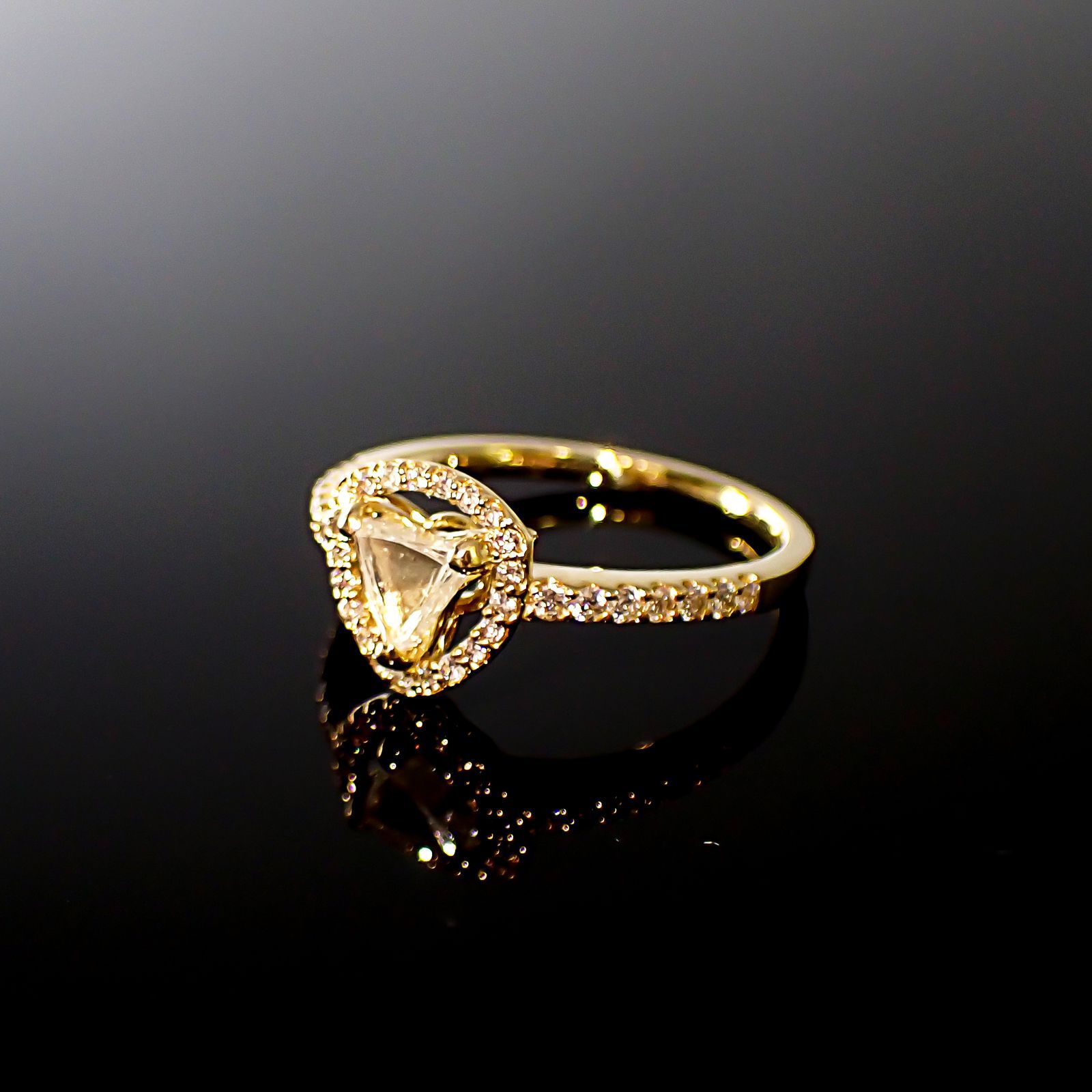 ◇La Clarte(ラ・クラルテ)◇K18マクルダイヤモンド リング#11 カナダ産 0.40ct[220115334]