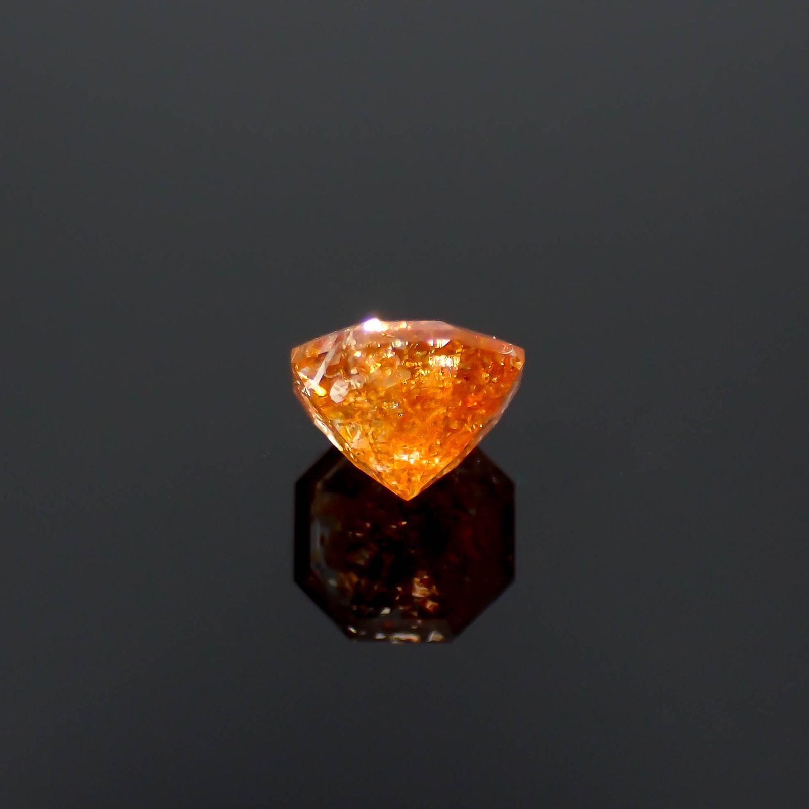 ◇オクタゴンカット◇イリュージョンサンストーン タンザニア産 0.47ct[230320957]5x4.8mm前後