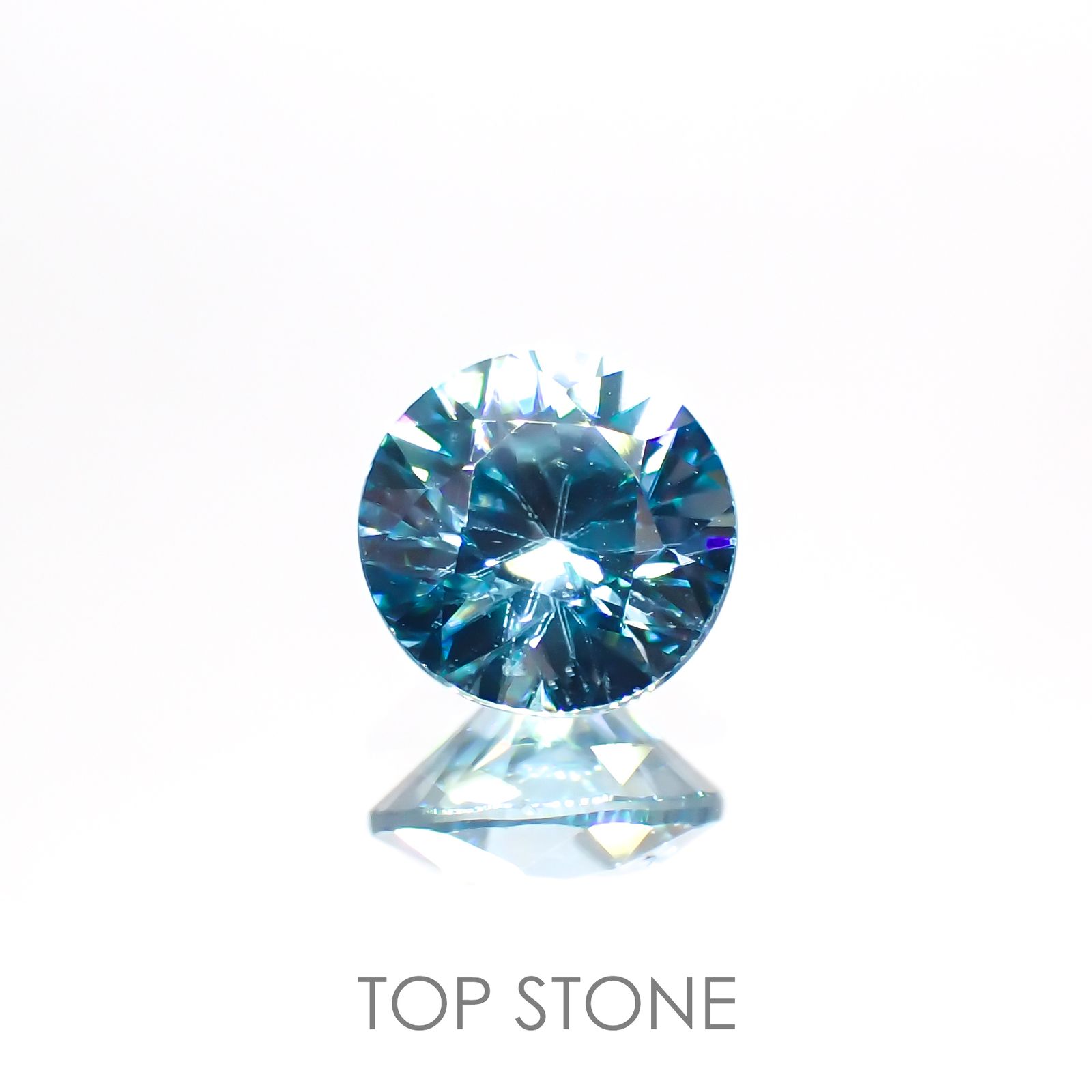ブルージルコン(宝石名ジルコン) カンボジア産 1.25ct 識別済[20063101]6×6mm前後