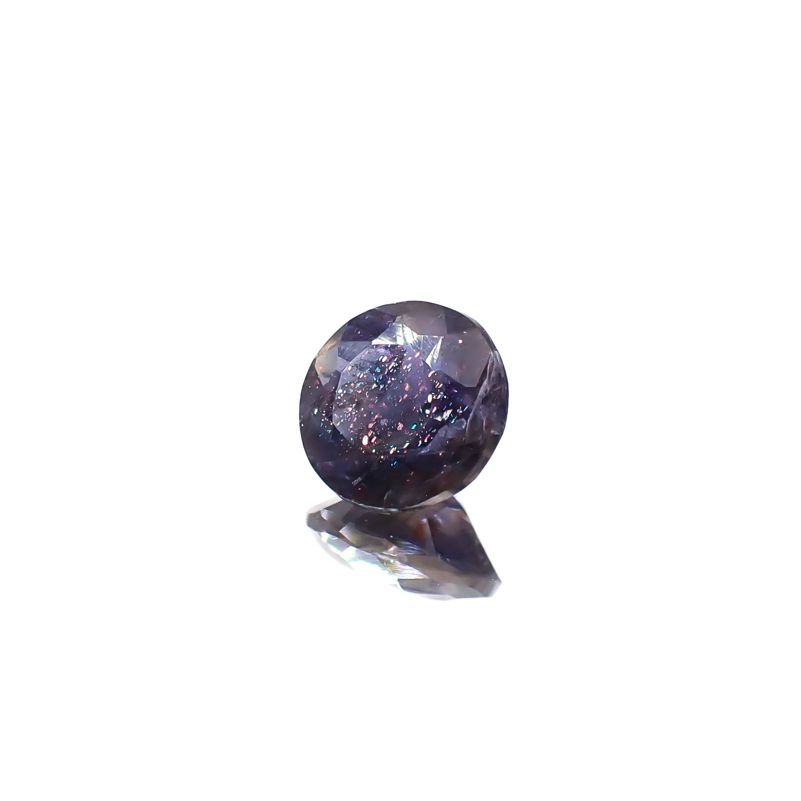 ブラッドショットアイオライト インド産 1.30ct [241129463]7.6x7.3mm前後