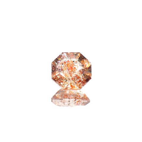 ◇オクタゴンカット◇イリュージョンサンストーン タンザニア産 0.95ct[240628266]6.4x6.3mm前後