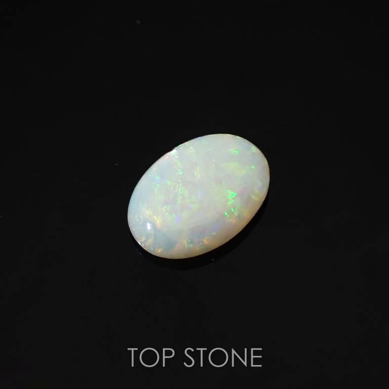 オパール(宝石名ホワイト・オパール)オーストラリア産 1.864ct ソ付(彩珠)[220717007]12.1x8.7mm前後