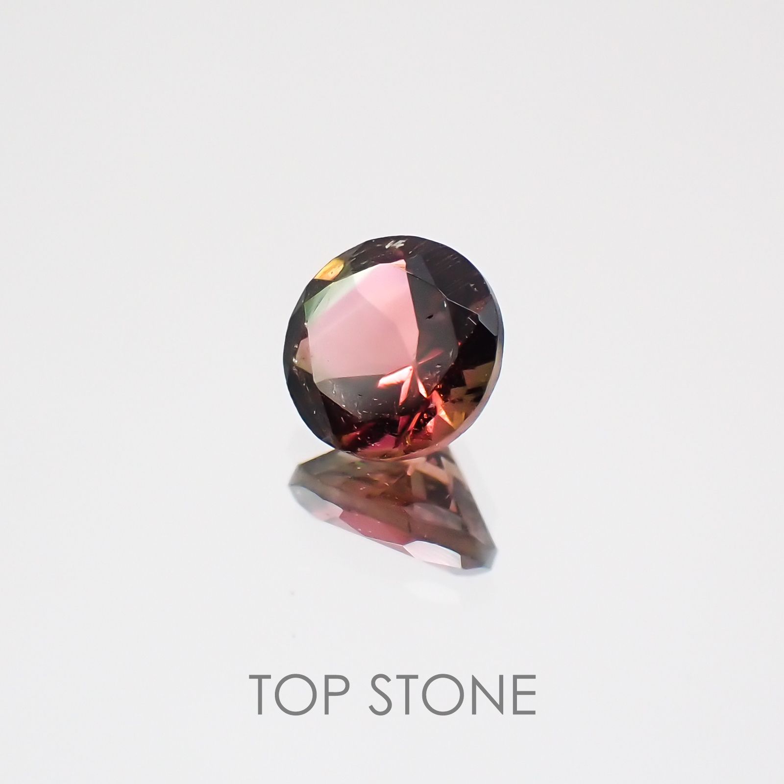 バイカラートルマリン ブラジル産 ルース 0.46ct[21019006]4.9×4.9mm前後