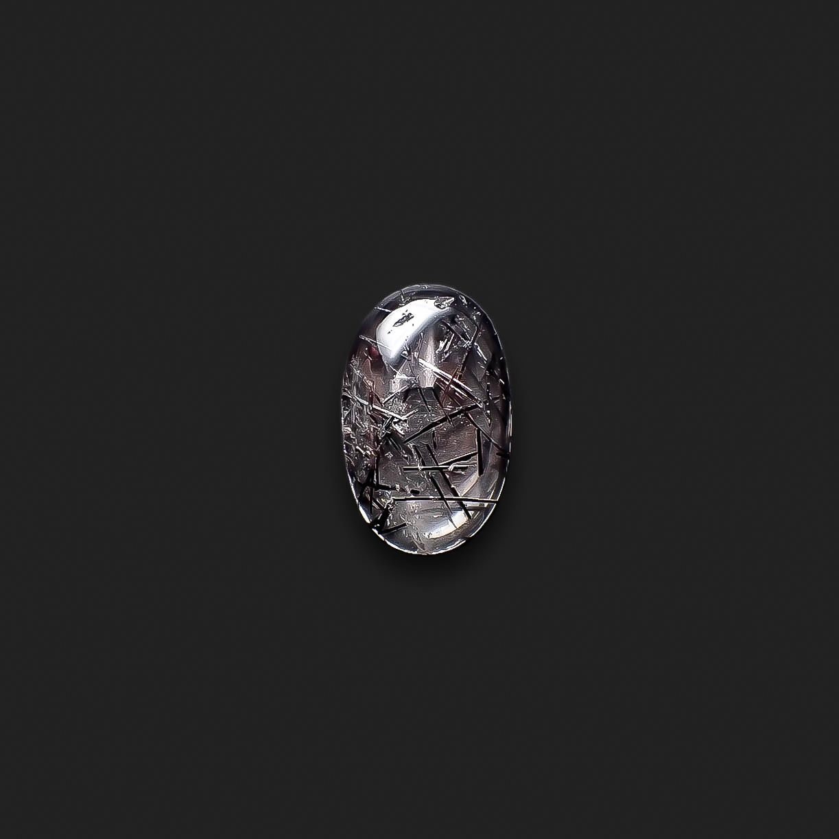 ブラックトルマリンインクォーツ ブラジル産 7.67ct[240427064]19.3x12.2mm前後