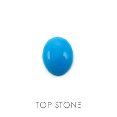 ターコイズ(宝石名ターコイズ) アメリカ産 0.89ct 識別済[20095814]8.1×6.1mm前後