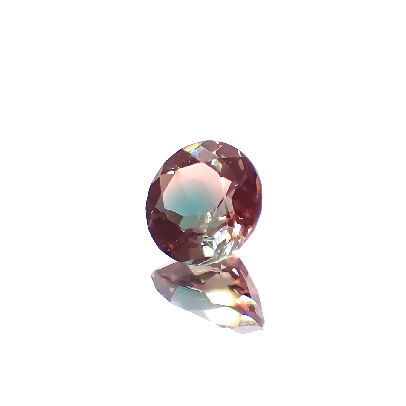 バイカラーアンデシン モンゴル産 0.43ct[231023568]5.1x5.1mm前後