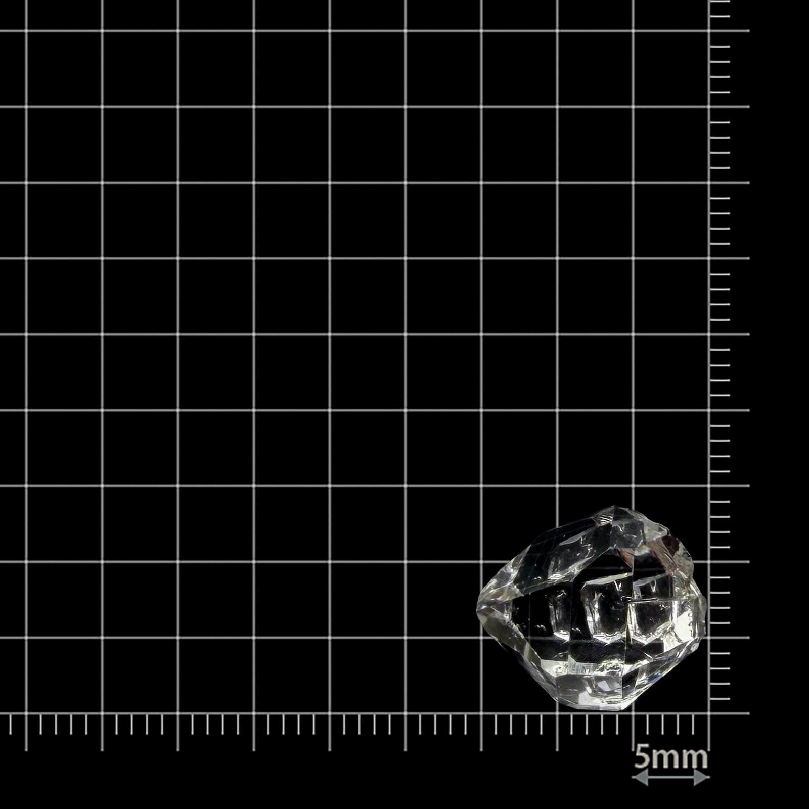 ハーキマーダイヤモンド 原石 アメリカ・ニューヨーク州産 12.37ct / 15.7x13.9mm前後 [260231775]