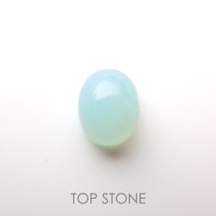 ブルーオパール(宝石名コモン オパール)ペルー産 2.69ct 識別済[220817311]10.2x8.1mm前後