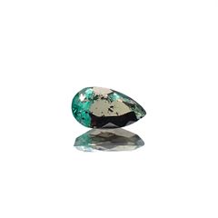 パイライトインエメラルド コロンビア産 0.72ct [241229563]7.4x4.3mm前後